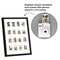 Americanflat 14.8x20 Mini Instant Photo Collage Frame with 16 Openings for 2.1x3.4 Photos - Double White Mat - Instax Mini Photo Frame - Polished Plexiglass Cover - Hanging Hardware - Black